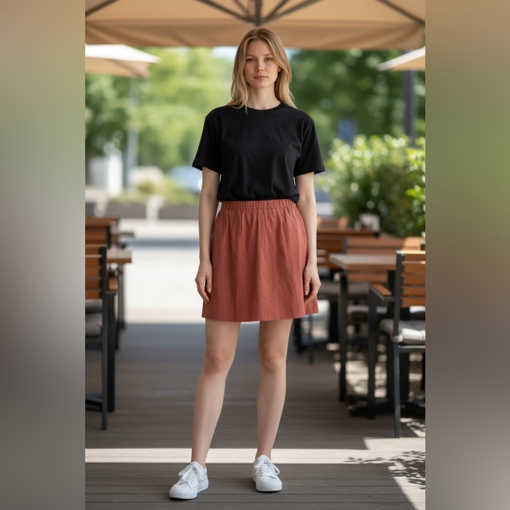 J. Crew A-Line Skirt in Rosewood
